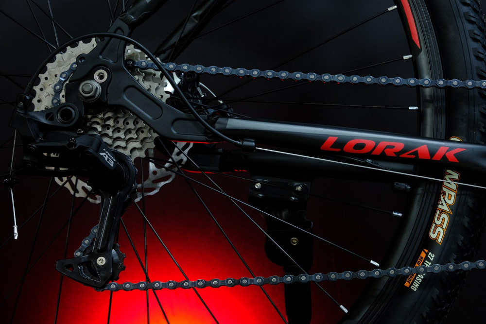 LORAK Safe 29 Cassete Матовый Чёрный/Красный 19р (на рост 171-182)